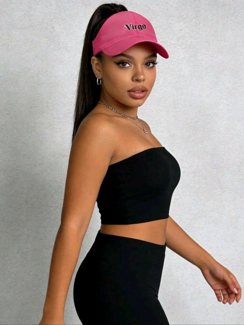 SHEIN Hot Pink "Aries" Embroidered Baseball Cap - Picture 2 of 5